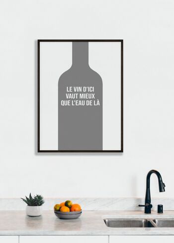 Affiche Le vin d'ici - humour 4