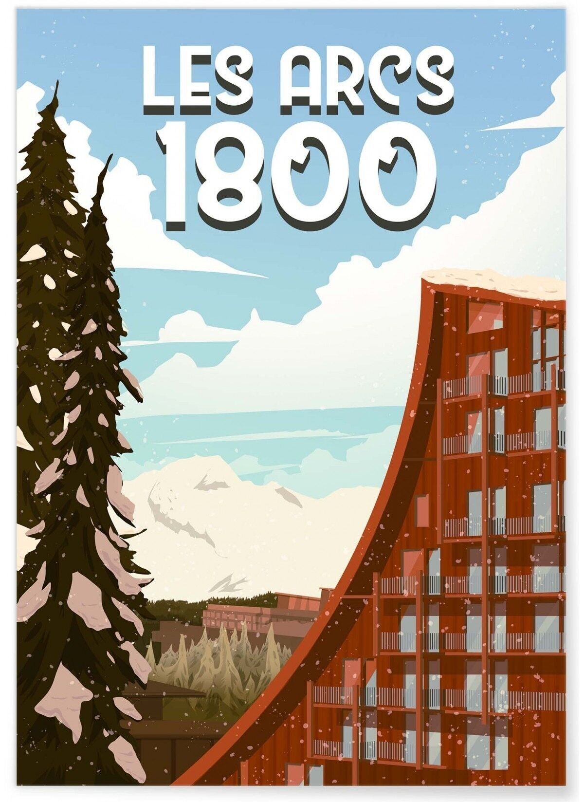 Poster illustrativo Les Arcs 1800