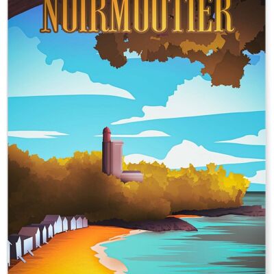 Illustration poster of Noirmoutier