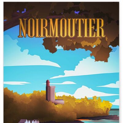 Affiche illustration de Noirmoutier