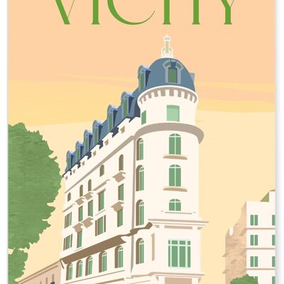 Illustrationsplakat der Stadt Vichy