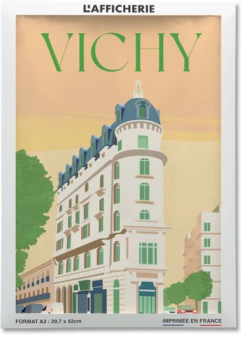 Affiche illustration de la ville de Vichy 2