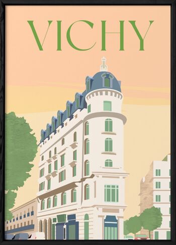 Affiche illustration de la ville de Vichy 3