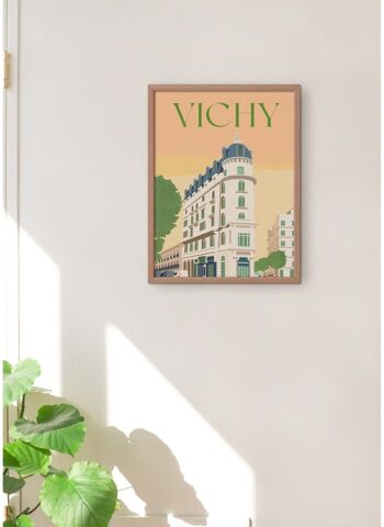Affiche illustration de la ville de Vichy 4