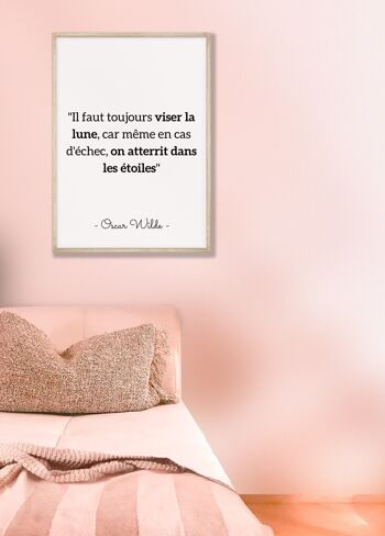 Affiche Citation Oscar Wilde : "Il faut toujours viser …" 4