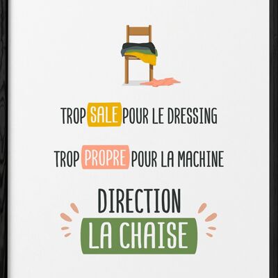 Affiche Direction la chaise