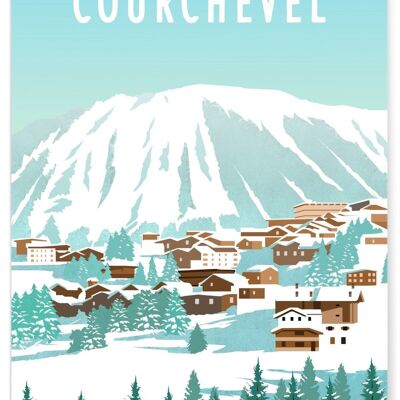 Illustration poster of Courchevel