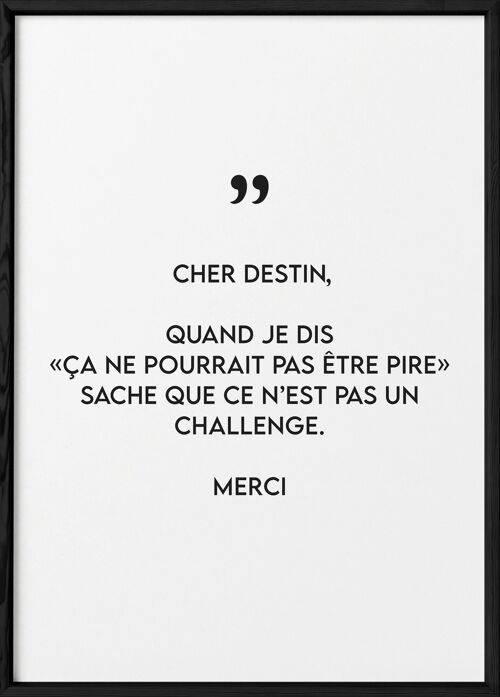 Affiche "Cher destin"