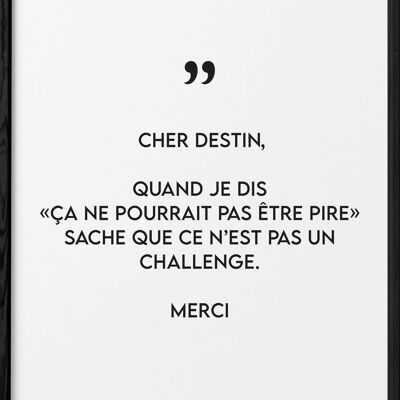 Affiche "Cher destin"