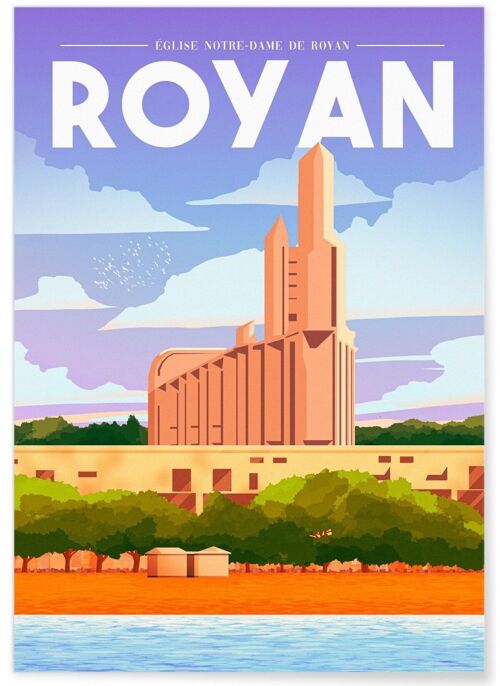 Affiche illustration de la ville de Royan