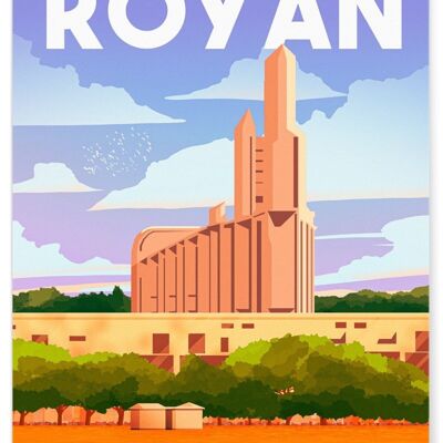 Illustration poster of the city of Royan