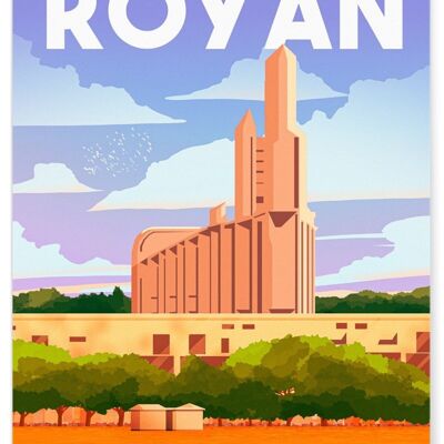 Affiche illustration de la ville de Royan