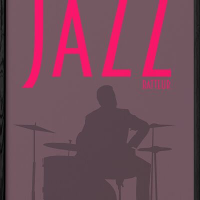 cartel de baterista de jazz