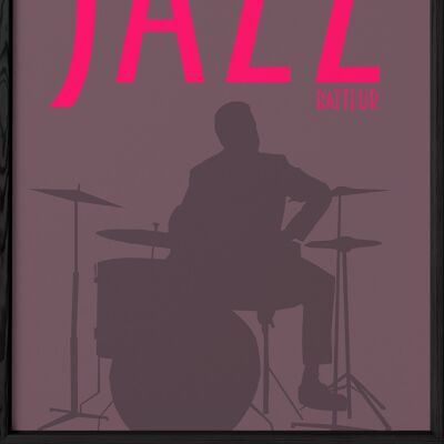 Affiche Jazz Batteur