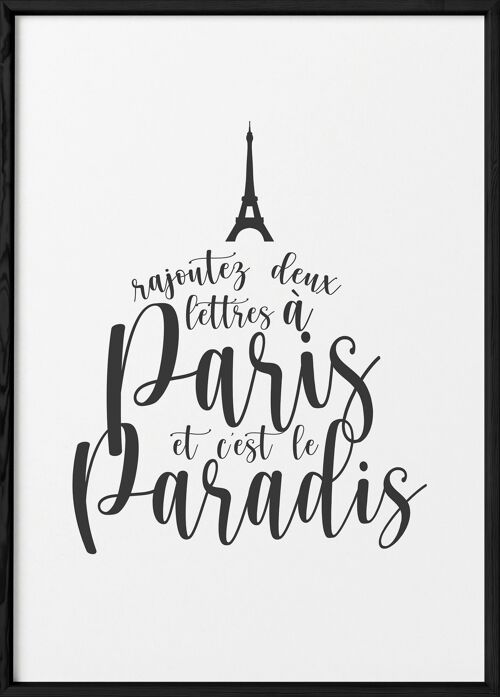 Affiche "Paris c'est le paradis"