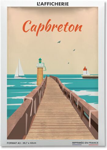 Affiche illustration de la ville de Capbreton 2