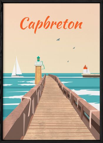 Affiche illustration de la ville de Capbreton 3