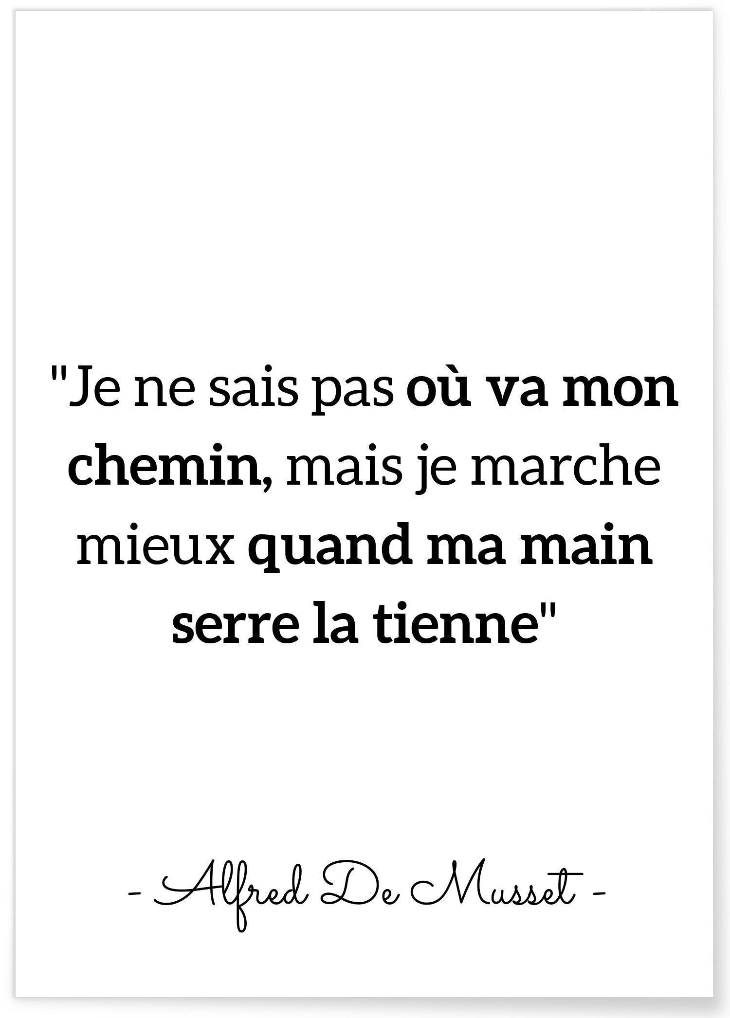 Poster con citazione di Alfred de Musset "Non lo so..."