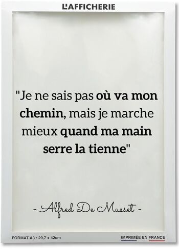 Affiche citation Alfred de Musset "Je ne sais pas..." 2