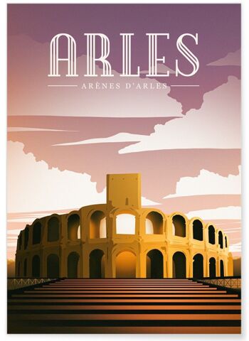 Affiche illustration de la ville d'Arles 1