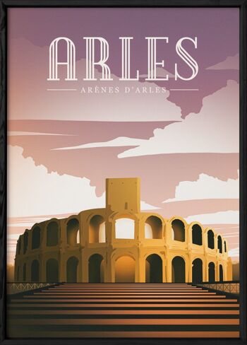Affiche illustration de la ville d'Arles 3