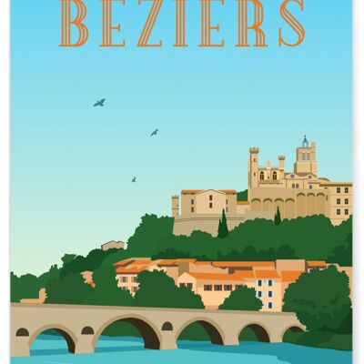 Cartel ilustrativo de la ciudad de Béziers