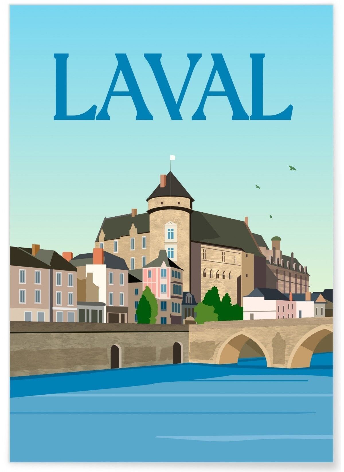 Buy wholesale Illustration poster of the city of Laval
