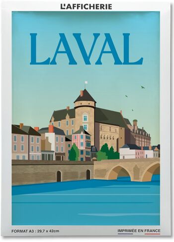 Affiche illustration de la ville de Laval 2