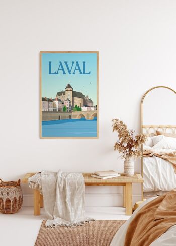 Affiche illustration de la ville de Laval 4