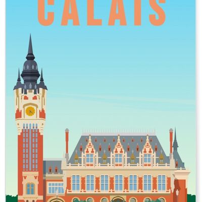 Illustrationsplakat der Stadt Calais