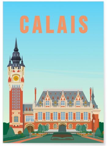 Affiche illustration de la ville de Calais 1