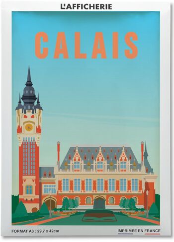 Affiche illustration de la ville de Calais 2