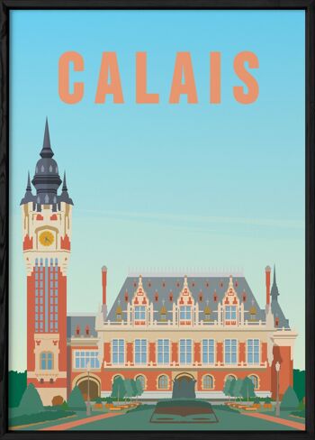 Affiche illustration de la ville de Calais 3