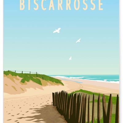 Illustratives Plakat der Stadt Biscarrosse