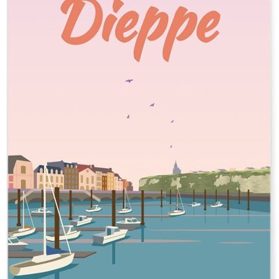Illustrationsplakat der Stadt Dieppe
