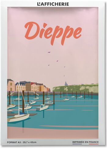 Affiche illustration de la ville de Dieppe 2