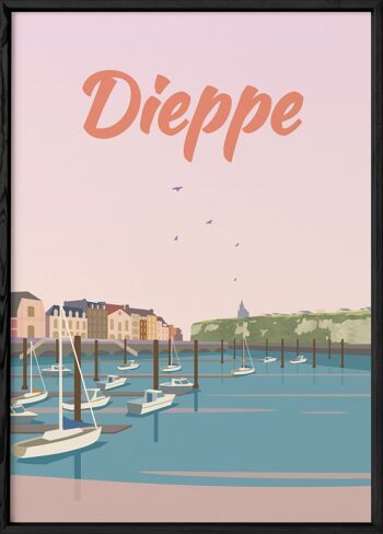 Affiche illustration de la ville de Dieppe 3