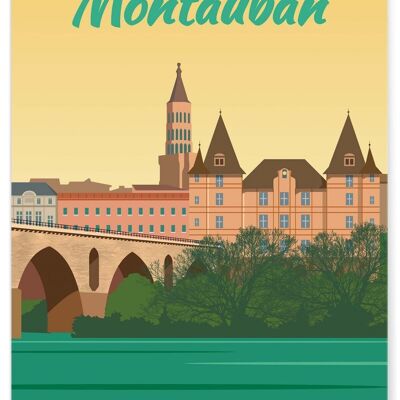 Cartel de la ciudad de Montauban