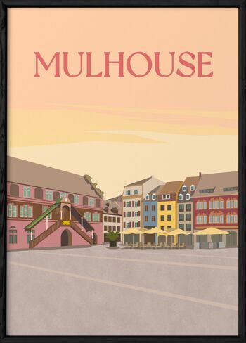 Affiche illustration de la ville de Mulhouse 3