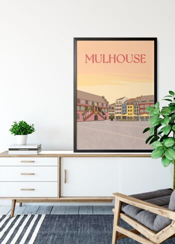 Affiche illustration de la ville de Mulhouse 4