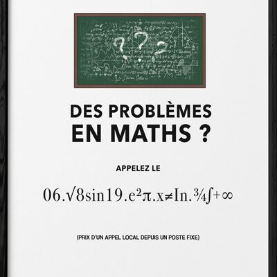 cartel de problema de matemáticas