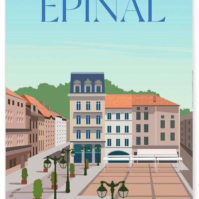 Affiche illustration de la ville d'Épinal