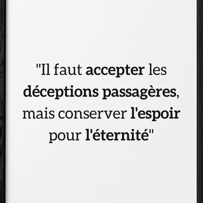 Affiche citation Martin Luther King "Il faut accepter..."