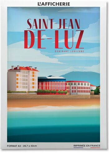 Affiche illustration de la ville de Saint-Jean-de-Luz 2