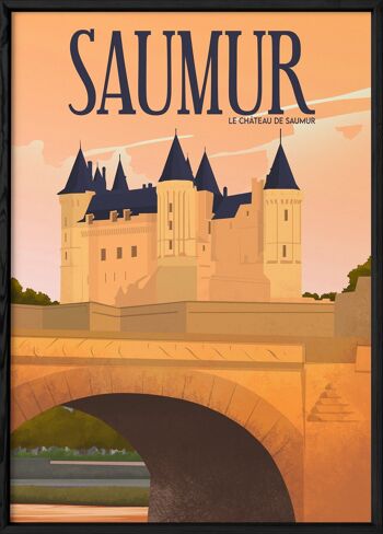 Affiche illustration de la ville de Saumur 3