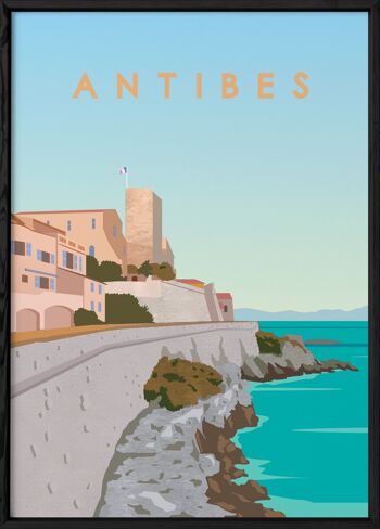 Affiche illustration de la ville d'Antibes 3