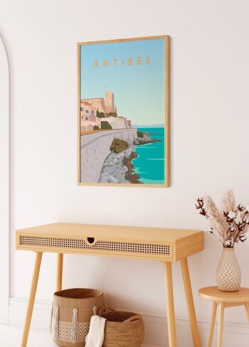 Affiche illustration de la ville d'Antibes 4