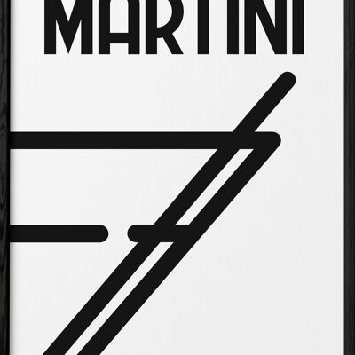Poster minimalista del cocktail Martini