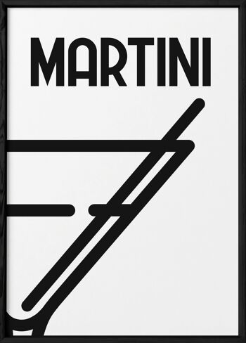 Affiche Cocktail Martini Minimaliste