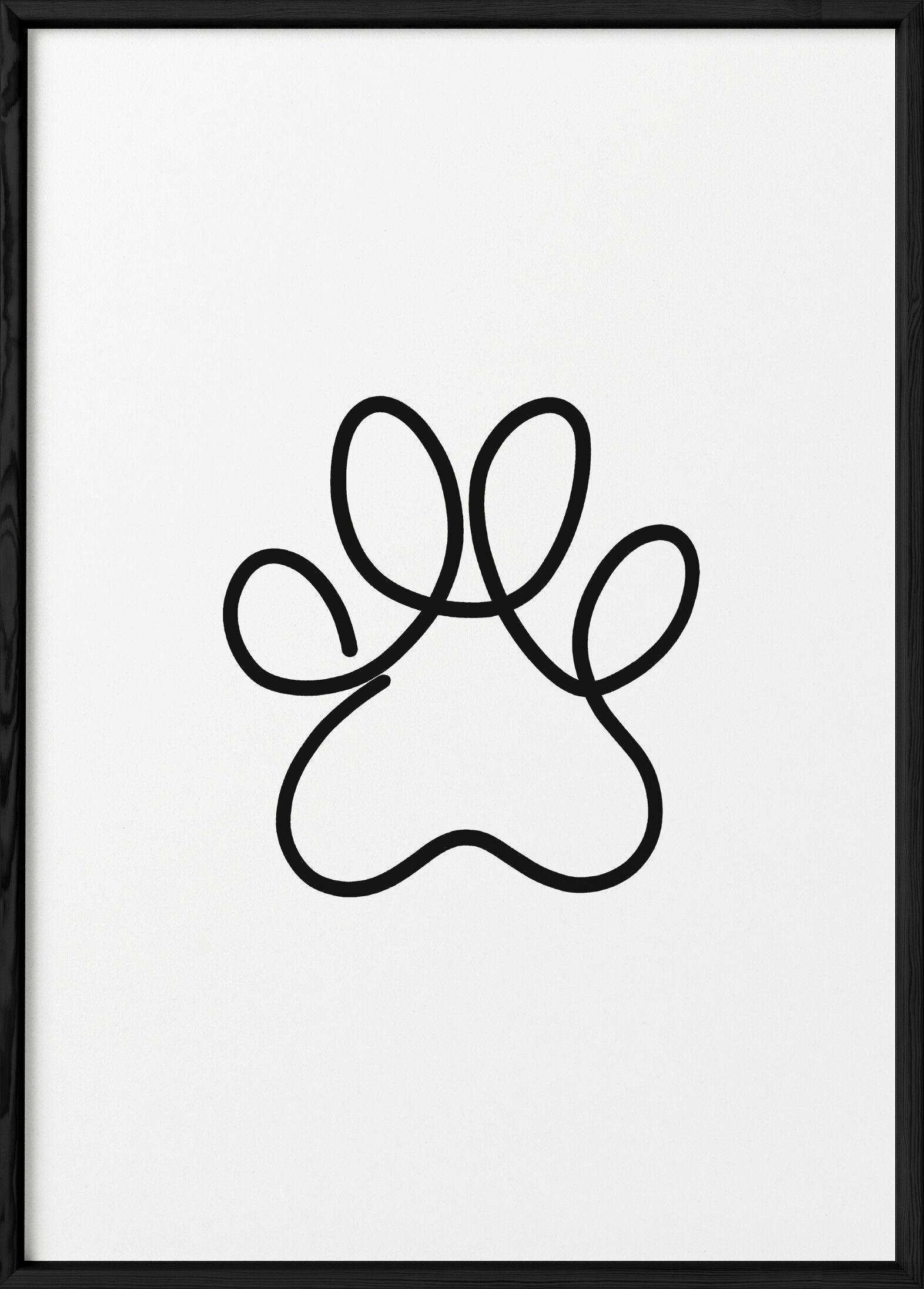 Poster di zampe di linea arte